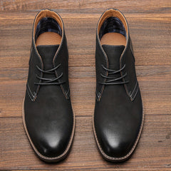 Men's Retro Ankle Desert Boots Wear-resistant Non-Slip Lace-up Boots