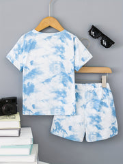 Tie Dye T-shirt & Shorts Set for Boys Kids Summer Clothes