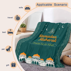 Ramadan Element Moon Prayer Meditation Soft Blanket