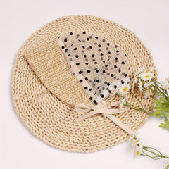 Breathable Lace Flower Straw Braided Baby Beach Hat