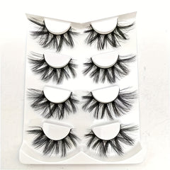 3D False Eyelashes Natural Look Four Pairs Pack