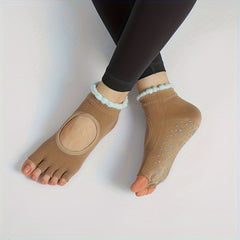 Breathable Yoga Socks Open Toe Anti-skid Sports Socks for Pilates