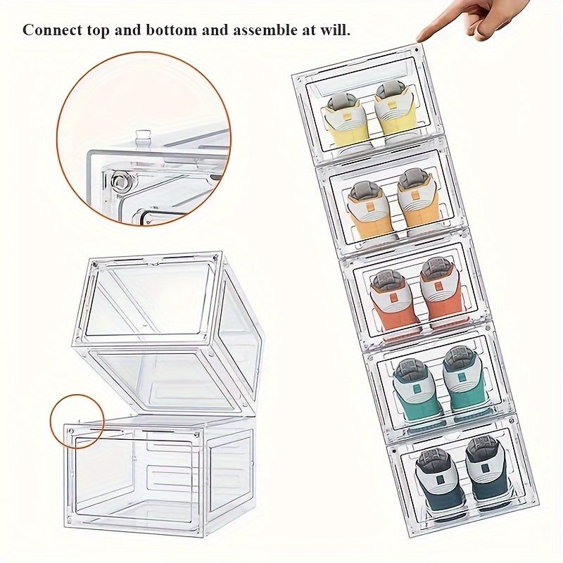 1pc Plastic Shoes Box Transparent Dustproof Shoes Box Men Women Shoes Cabinet