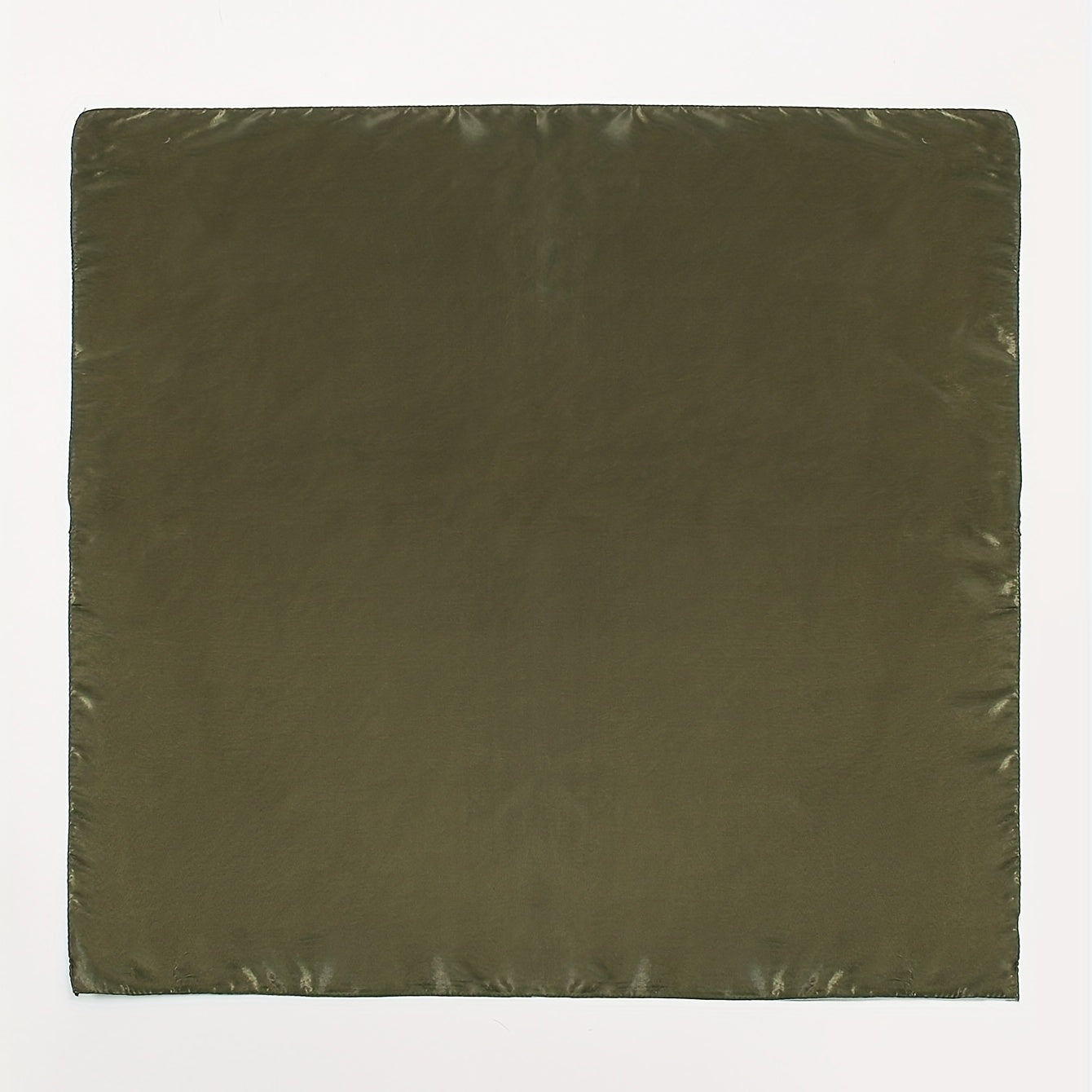 Vintage Dark Green Bandana Large Satin Square Scarf