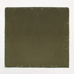 Vintage Dark Green Bandana Large Satin Square Scarf