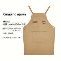 Nylon Work Apron Waterproof Adjustable Tool Apron For Cooking Kitchen BBQ Artist