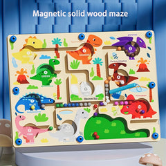 Wooden Magnetic Number Maze Puzzle Toy for Kids