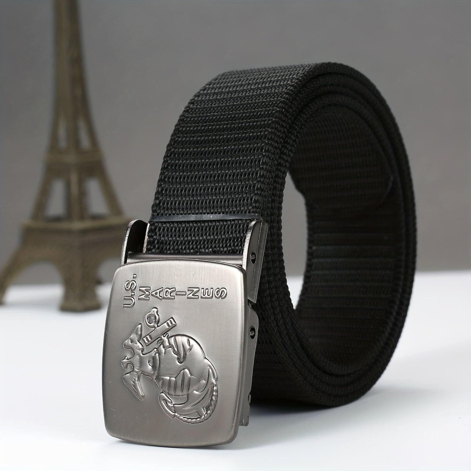 Polyester Fiber Belt with Automatic Buckle for Men