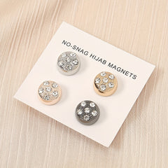 Rhinestone Turban Magnet Buckle Hijab Magnetic Pins Scarf Accessories