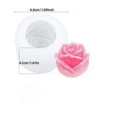 Rose Candle Silicone Mold 1.5x2" for Candle Making