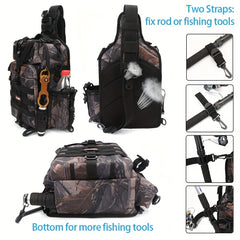 Yvleen Fishing Backpack Water Resistant Tackle Bag with Large Capacity