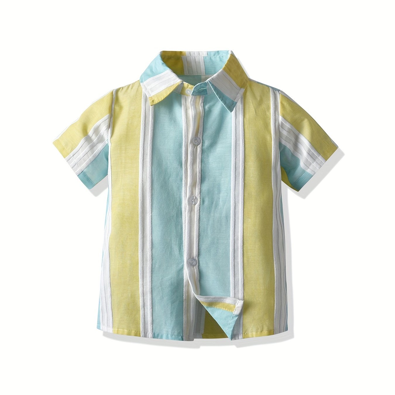 Boys Striped Short Sleeve Shirt for Summer