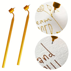 Golden Line Detailing Paintbrush Set 1 Piece Dowel Handle Aluminum Crafted