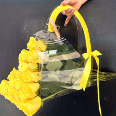 Tanabata Bouquet Bridesmaid Tote Bag PVC Gift Flower Packaging Bag
