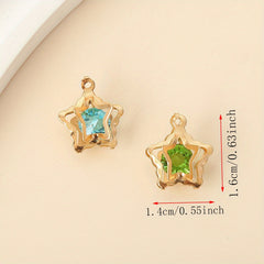 50 Pcs 3D Star Shape Colorful Pendent DIY Jewelry Accessories