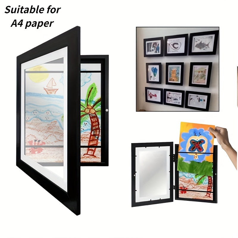 A4 Children's Art Frame Front Opening 3D Picture Display