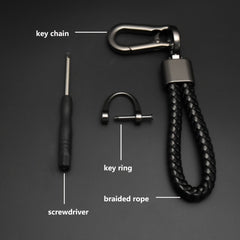 Braided Rope Car Keychain Key Rope Buckle Car Key Ring Car Decor
