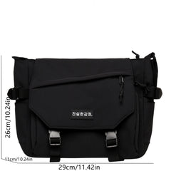 Minimalist Casual Messenger Shoulder Bag Solid Flap Bag