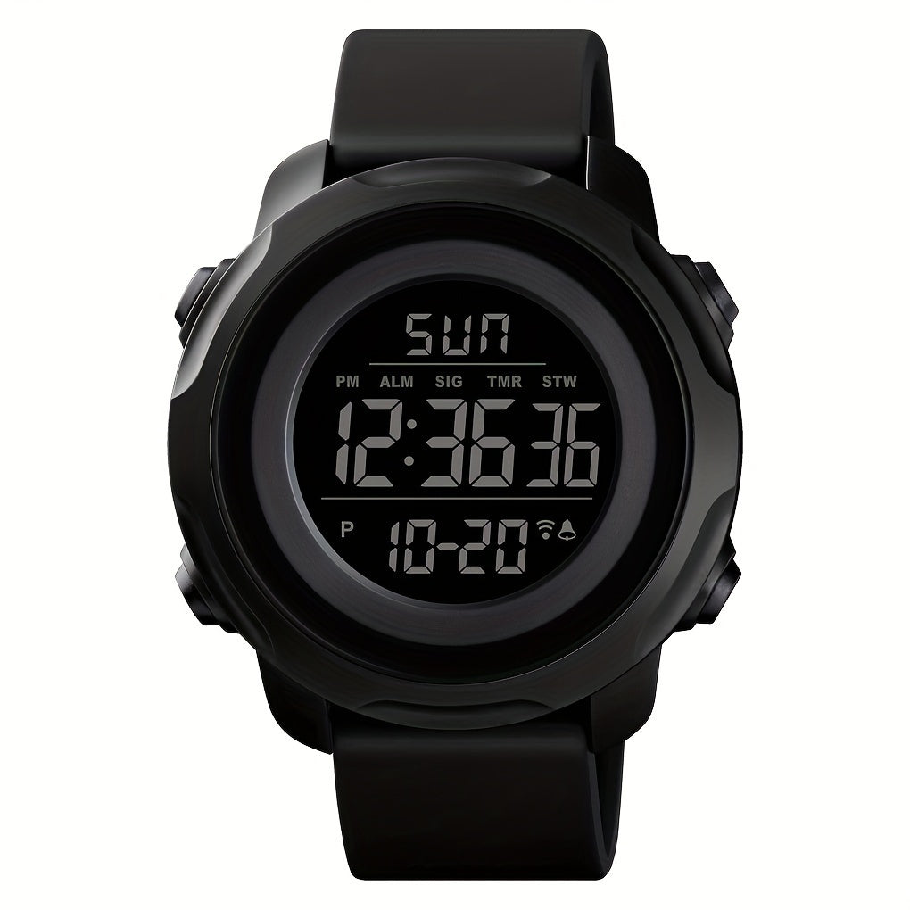 Unisex Waterproof Digital Sports Watch Alarm LED Backlight