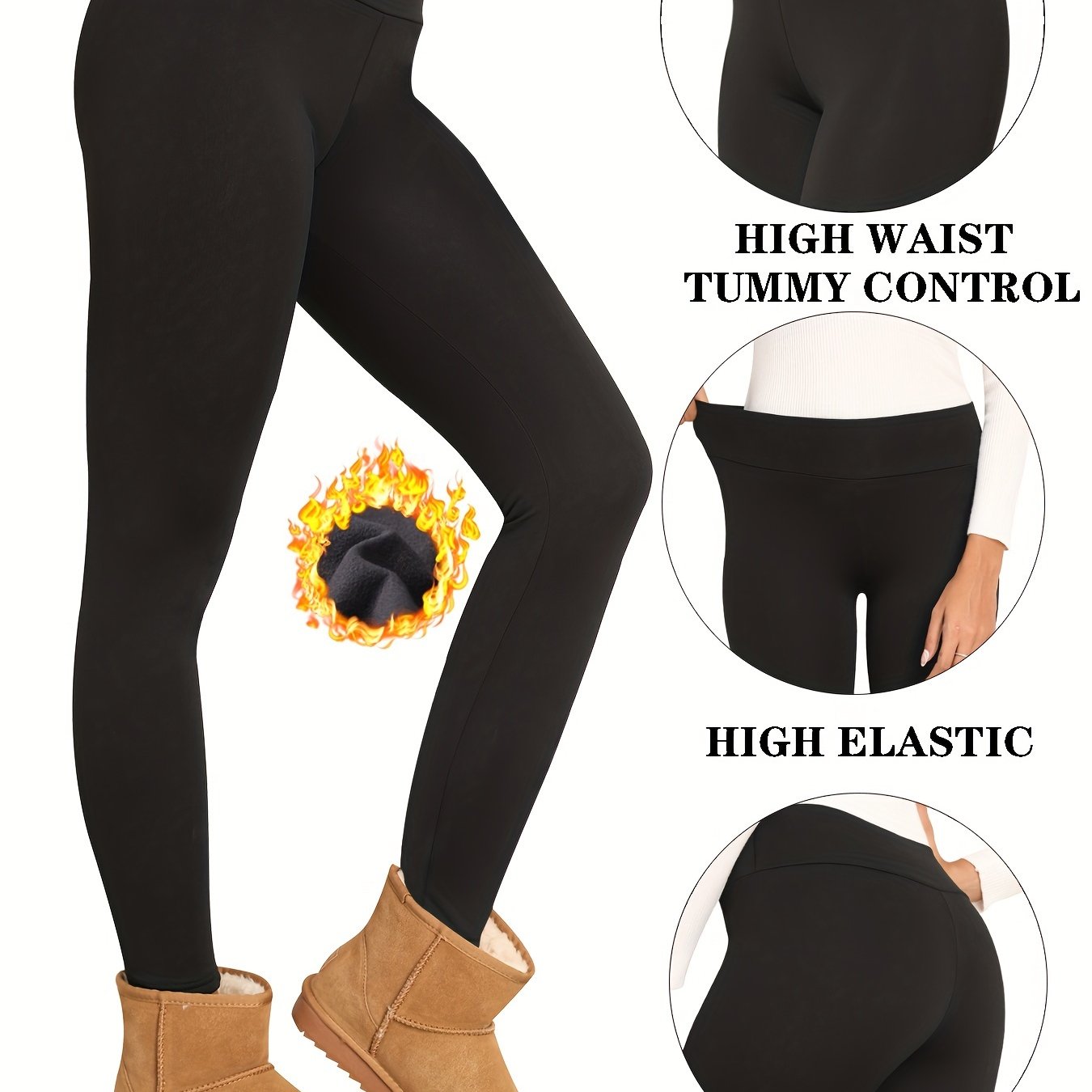 High Waist Yoga Seamless Thickened Fleece Warm Sports Leggings