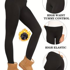 High Waist Yoga Seamless Thickened Fleece Warm Sports Leggings