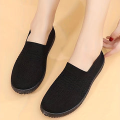 Women's Breathable Knit Slip On Sneakers Lightweight Walking Shoes