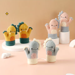 Kids Winter Dinosaur Full Finger Baby Mittens