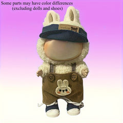 Doll Cosplay Clothes Set - Hat, Work Pants, Headwear, Skirt - Two-Piece Set