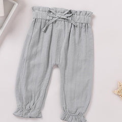 Baby Girl s Casual Elastic Waist Pants Kid s Comfy Trousers