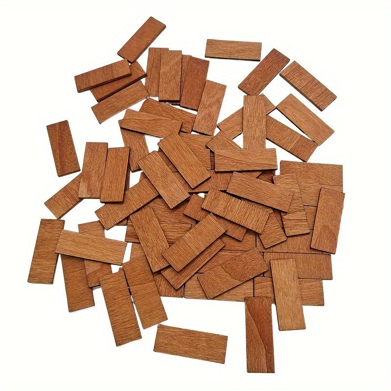 50 Pcs Wooden Flooring Tiles 1:12 Scale Model Accessory for Dollhouse Decoration