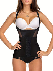 Front Buckle Shaping Bodysuit Tummy Control Butt Lifting Open Bust Body Shaper