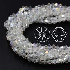 50pcs 6mm Crystal Beads Czech Glass Charms for Jewelry Making