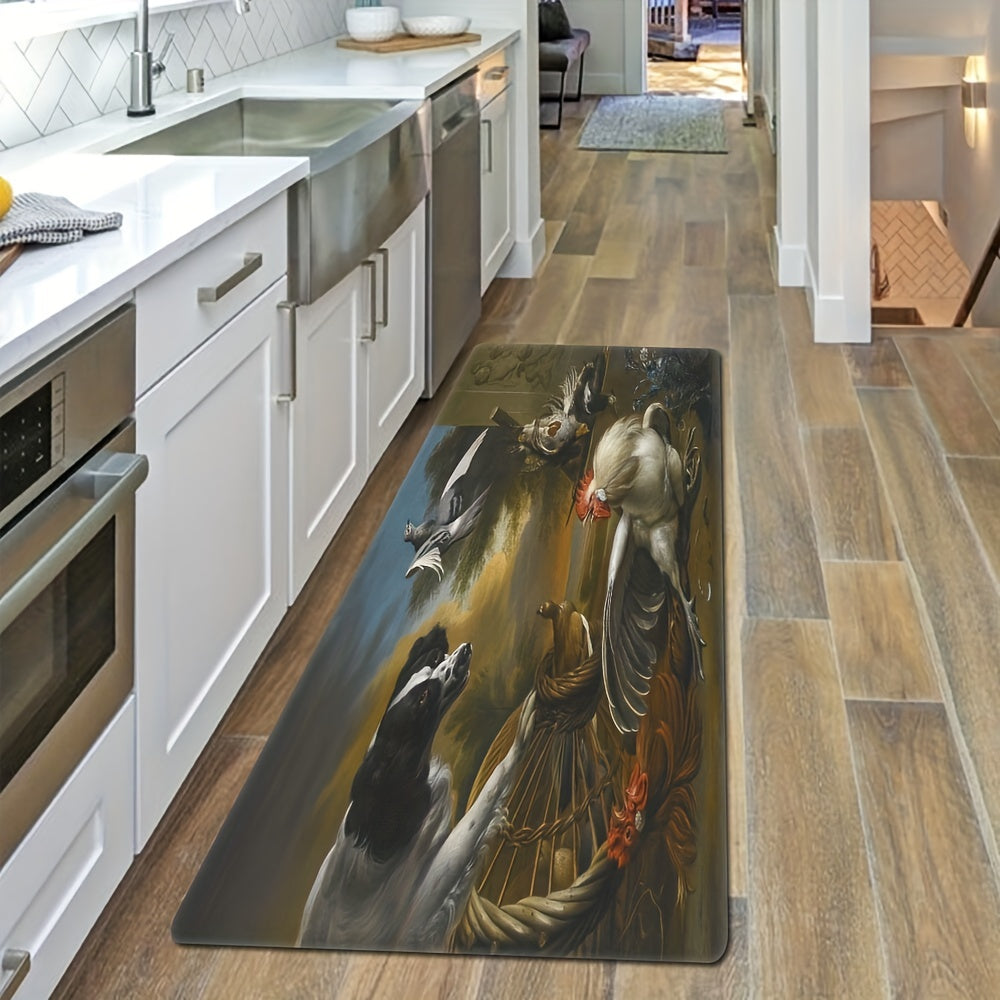 Soft Thickened Kitchen Mat Non-slip Rooster-proof Floor Mat Rustic Waterproof