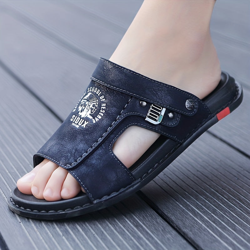 Men's Non Slip Sandals Quick Drying Comfy Slides Beach Shoes