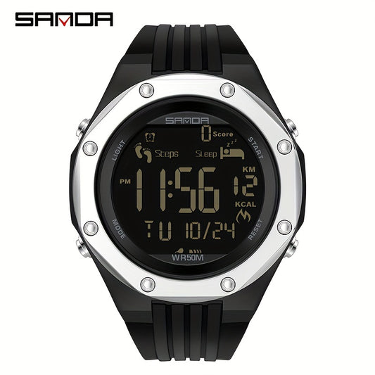 Sanda Boy's Calorie Steps Metal Waterproof Watch