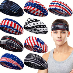 Independence Headbands Sports Headband 4th of July Hair Accessories for Men