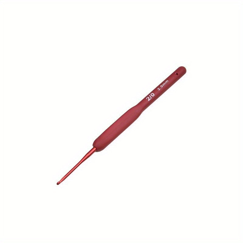 High Coloured Handle Crochet Hook For Arthritic Hands With Stitch Markers