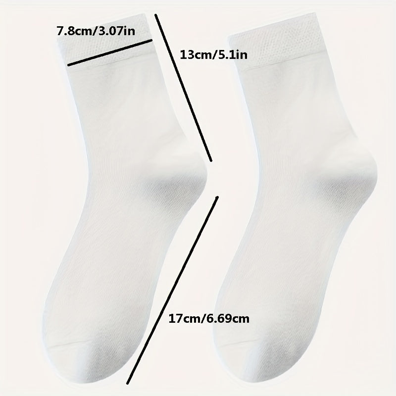 10 Pairs Men's Mid Calf Socks Spring Autumn US 6-11
