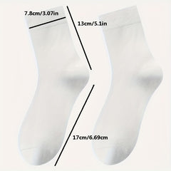 10 Pairs Men's Mid Calf Socks Spring Autumn US 6-11