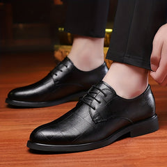 Men's Plaid Lace Up Derby Shoes for Wedding Party Business