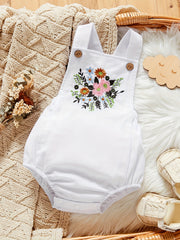 Baby Girls Embroidered Sleeveless Onesie Clothes