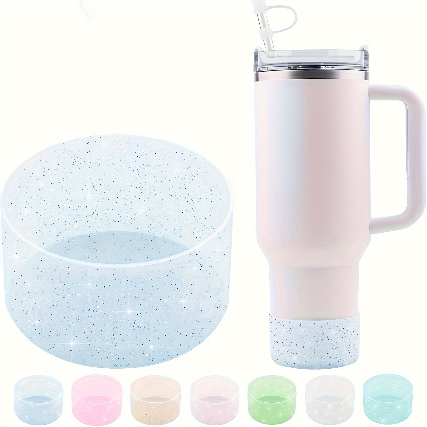 Glitter Silicone Cup Base Cover Protective Sleeve