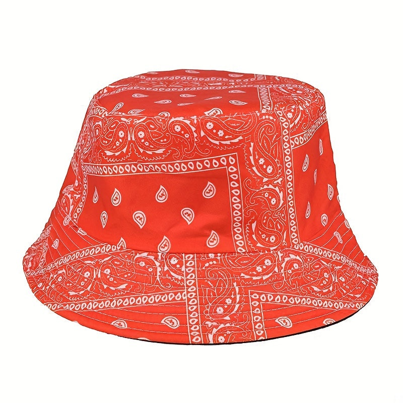 Men's Outdoor Bandana Pattern Bucket Hat