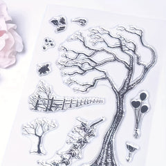 Branches Fences Balloons Clear Stamps for Card Making Decorations