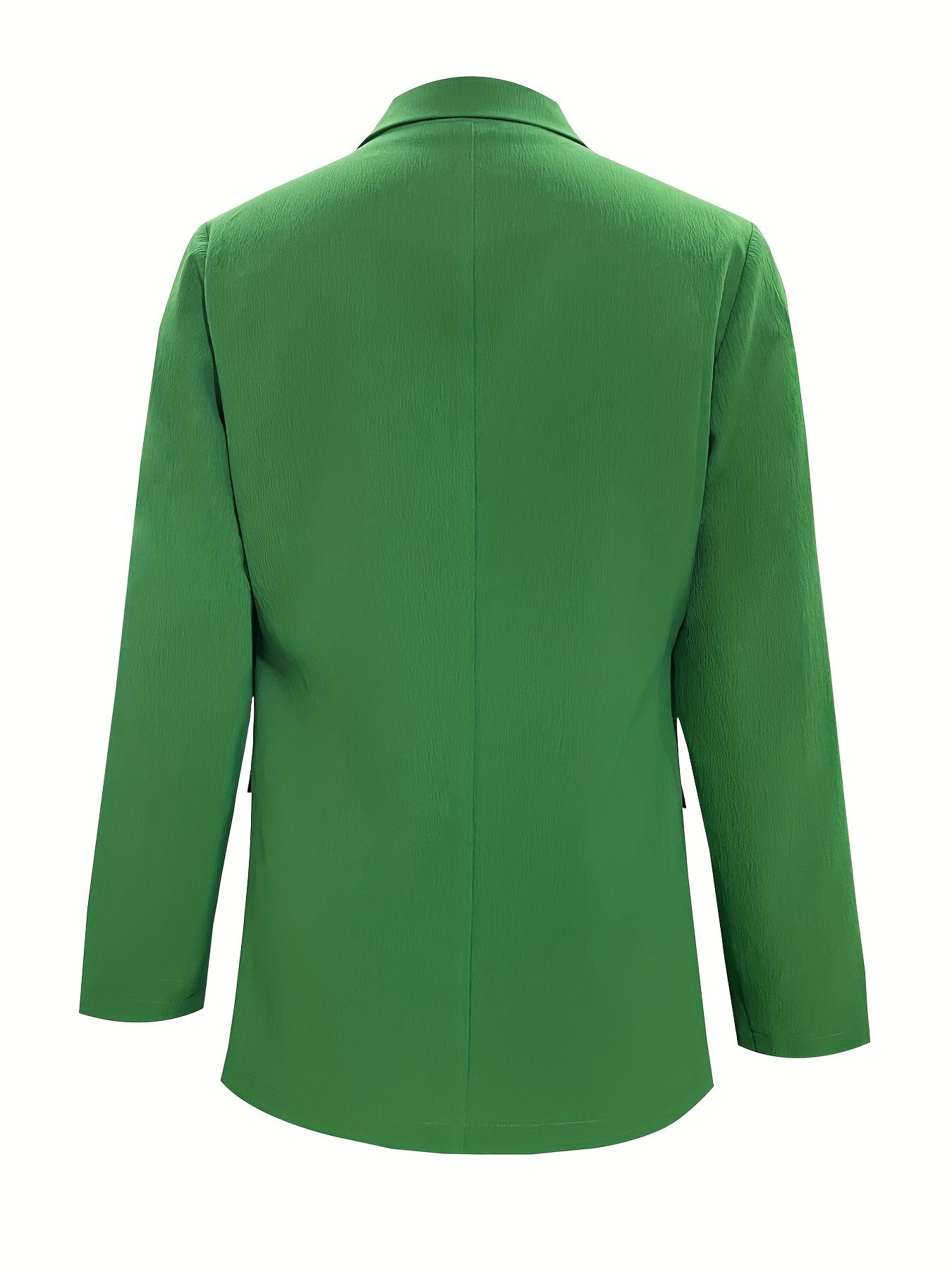 Solid Button Front Lapel Blazer Casual Long Sleeve Blazer