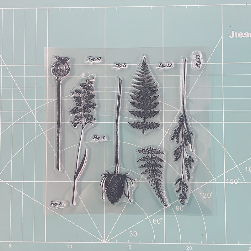 Plant Silicone Clear Stamps for Art Making