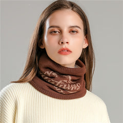 Plush Warm Knit Infinity Scarf Women's Neck Protection Scarf