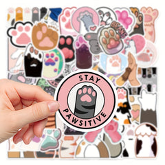 61pcs Cat Claw Stickers Laptop Helmet Decoration Waterproof DIY