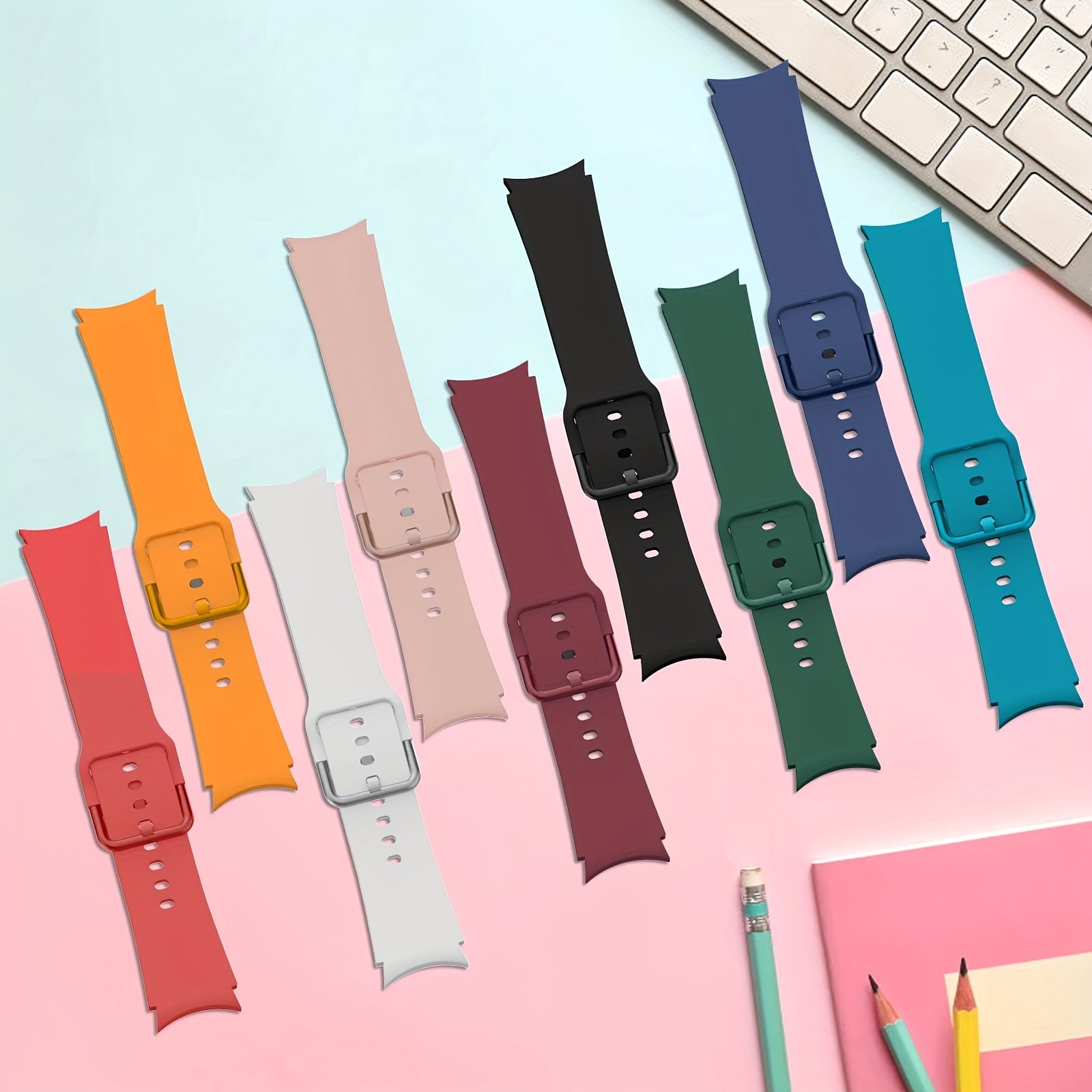 20mm Silicone Watch Strap for Galaxy Watch 6 5 4 44mm 40mm Wristband