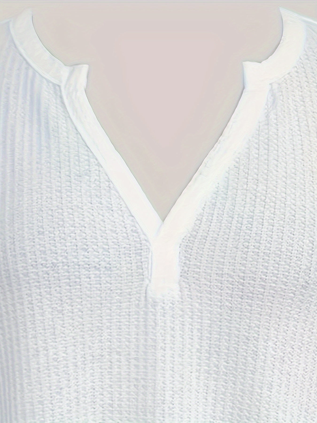 Solid Long Sleeve Knit Top